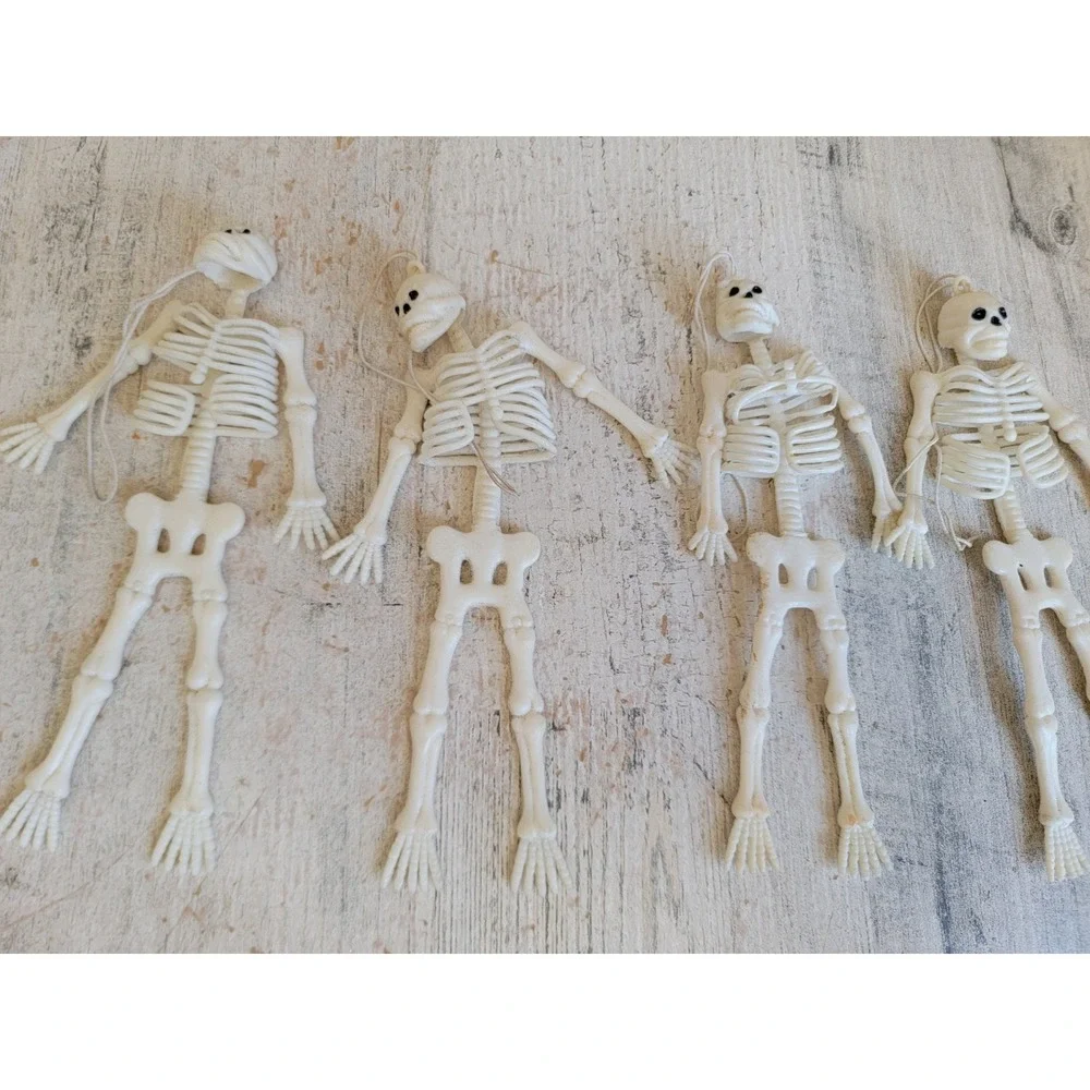 Unique rubber scary vintage skeleton mini Halloween rubber hanging prop